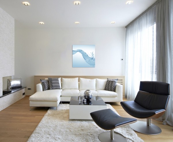 Künstlerische Fotografie Wasserspritzer auf Leinwand exklusives Wandbild moderne Fotografie für ih