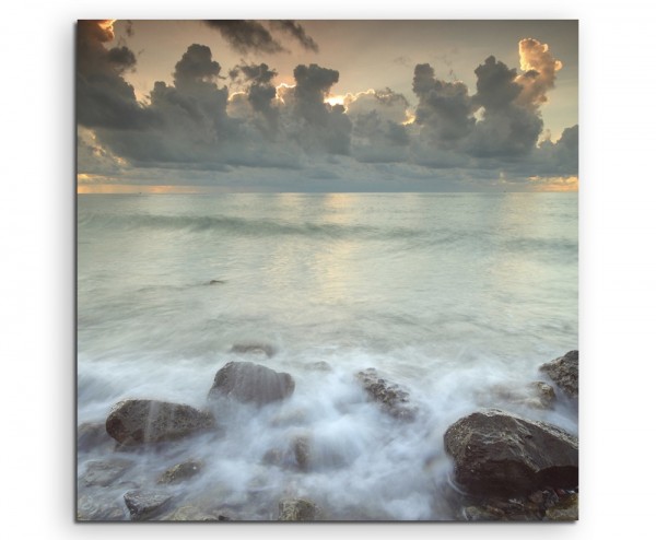 Landschaftsfotografie – Meer in Phetchaburi, Thailand auf Leinwand