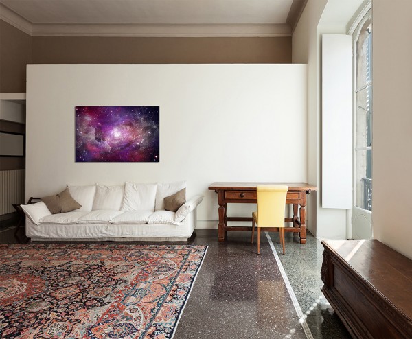 120x80cm Sterne Planet Weltall Galaxie