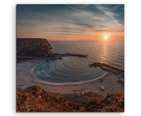 Landschaftsfotografie Sonnenaufgang am Meer in Bulgarien auf Leinwand exklusives Wandbild moderne