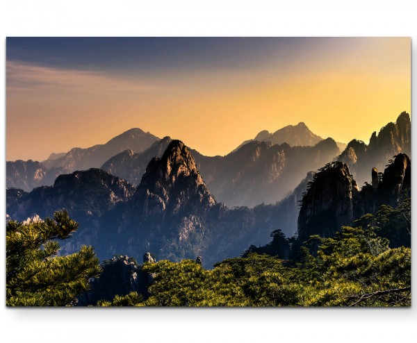 Anhui, China Bergformation - Leinwandbild