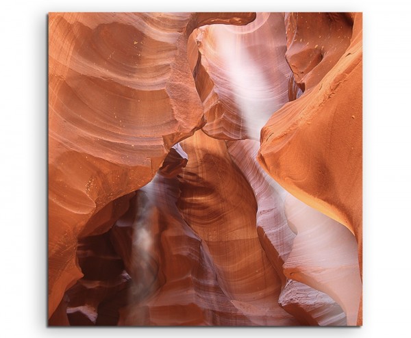 Naturfotografie – Sandstein Formation, Antelope Canyon, Arizona, USA auf Leinwand
