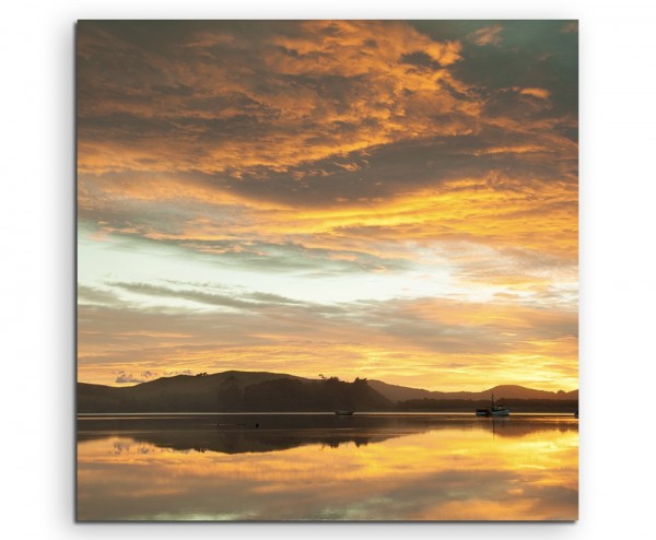 Landschaftsfotografie – Waikawa Bay bei Sonnenaufgang, Neuseeland auf Leinwand