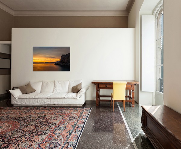 120x80cm Berge Meer Sonnenaufgang Natur