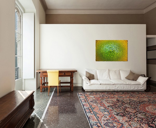 120x80cm Sonnenblume Nahaufnahme Natur gelb