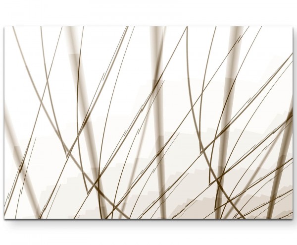 Abstraktion vertrocknetes Gras - Optik - Leinwandbild