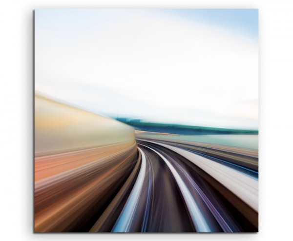 Dynamisches Bild einer Autobahn auf Leinwand exklusives Wandbild moderne Fotografie für ihre Wand in