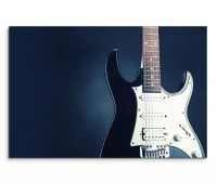 120x80cm Wandbild Elektrogitarre schwarz weiß Nahaufnahme