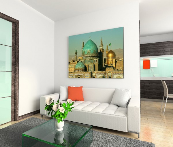 120x80cm Wandbild Iran Masshad Imam-Reza-Schrein