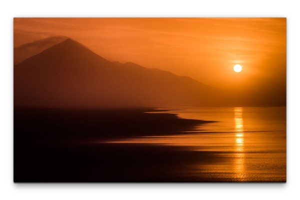 Bilder XXL Sonnenuntergang am Meer Wandbild auf Leinwand