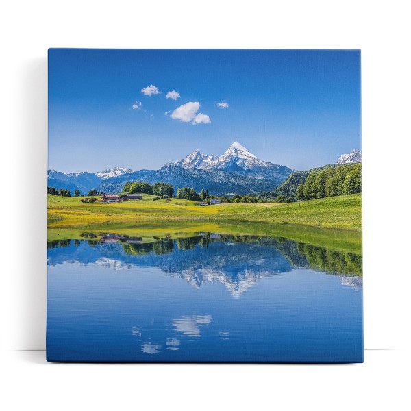 Alpen Alpensee Berglandschaft See Blau Natur Schneegipfel