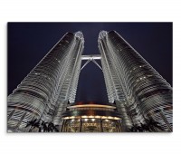 120x80cm Wandbild Kuala Lumpur Petronas Towers Nacht