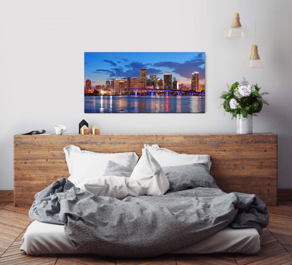 Miami Skyline Wandbild in verschiedenen Größen