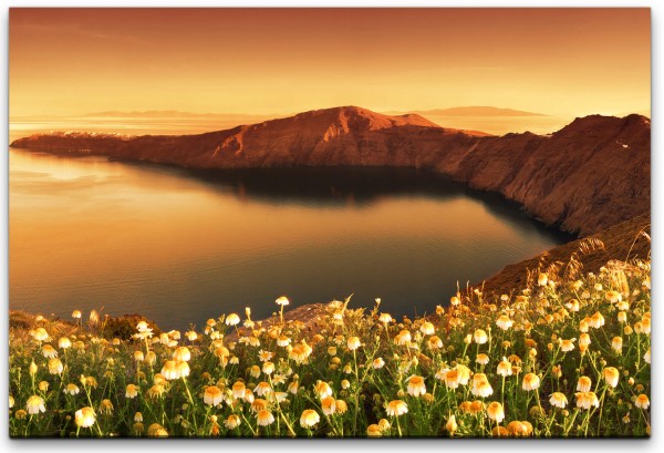 Sonnenuntergang in Santorini Wandbild in verschiedenen Größen