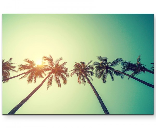 Retro Palmen Fotografie Vintage - Leinwandbild