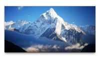 Bilder XXL Berg in den Wolken 50x100cm Wandbild auf Leinwand