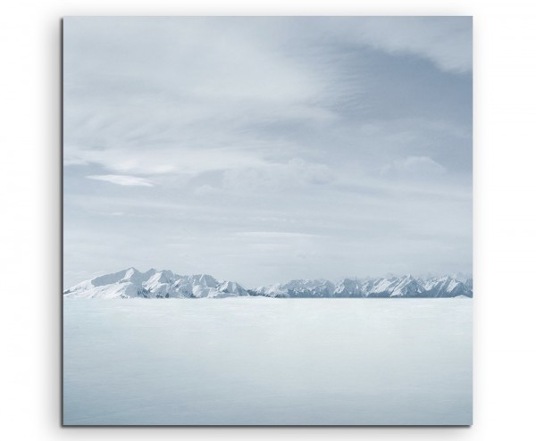 Landschaftsfotografie – Weiße Winterlandschaft auf Leinwand