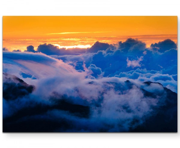 Wolkenformation überm Berg - Leinwandbild