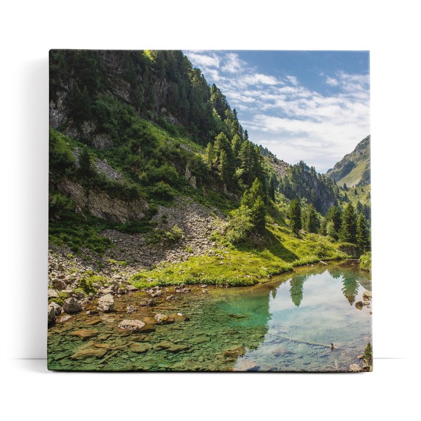 Berge Berglandschaft Bach Natur Bäume