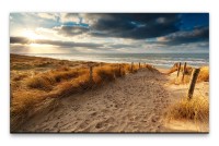 Bilder XXL Strand in den Niederlanden Wandbild auf Leinwand