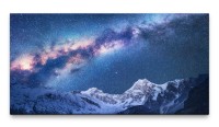Bilder XXL Milchstraße im Gebirge 50x100cm Wandbild auf Leinwand