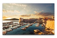Bilder XXL Hafen Kroatien Wandbild auf Leinwand