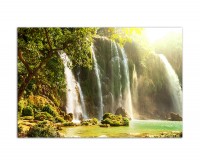 120x80cm Vietnam Wasserfall Natur Bäume Moos