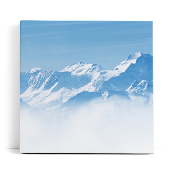 Berge Schneegipfel Alpen Blau Weiß Natur