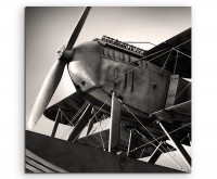 Naturfotografie – Altes Flugzeug aus den 1920ern auf Leinwand