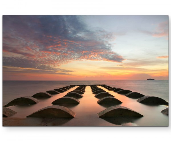 Port Dickson Beach in Malaysia - Leinwandbild