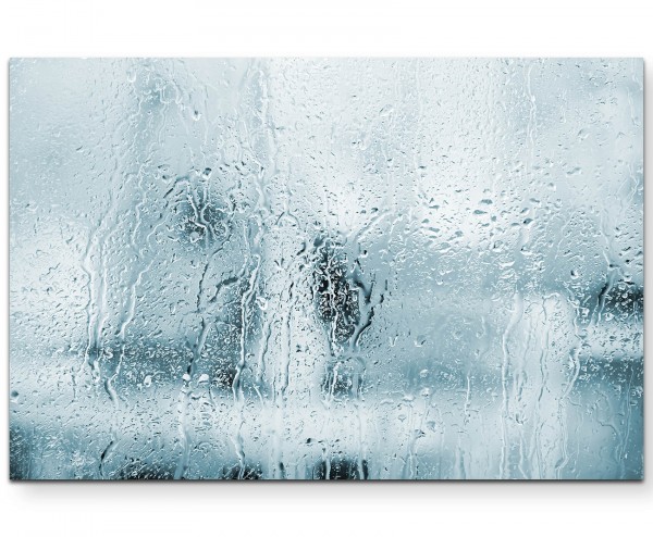 Fotografie Glasfront mit Regen - Leinwandbild