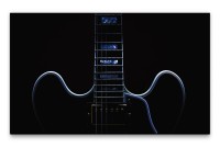 Bilder XXL E-Gitarre schwarz Wandbild auf Leinwand