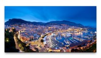 Bilder XXL Monte Carlo bei Dämmerung 50x100cm Wandbild auf Leinwand