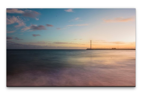 Bilder XXL Wolken am Wasser Wandbild auf Leinwand