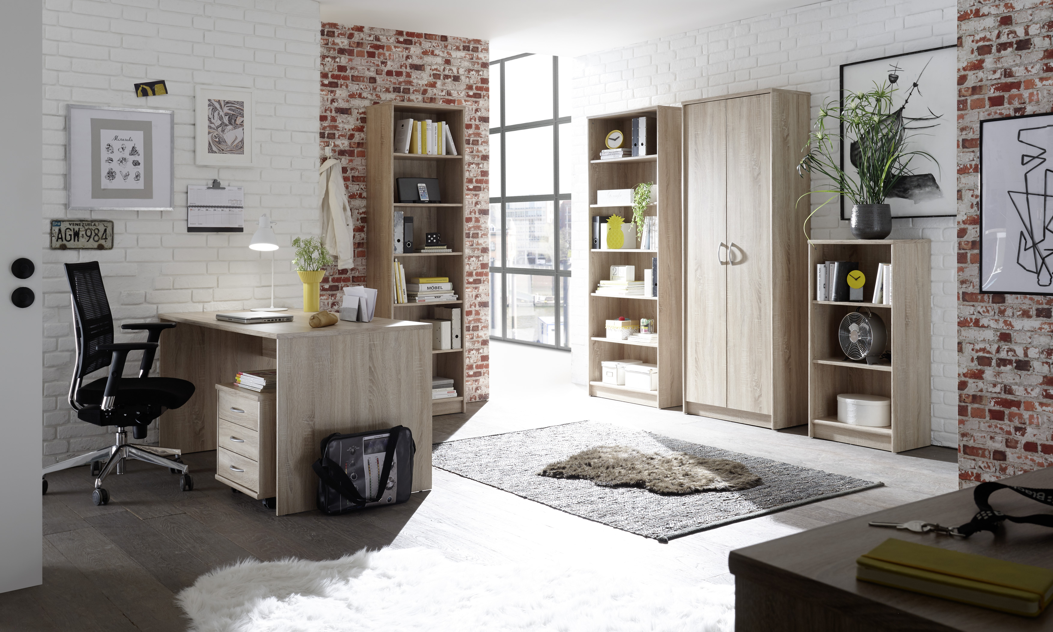 Büro Optimus Komplett Set in Eiche und Sonoma von Möbel Bega 