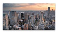 Bilder XXL New York Wolkenkratzer 50x100cm Wandbild auf Leinwand