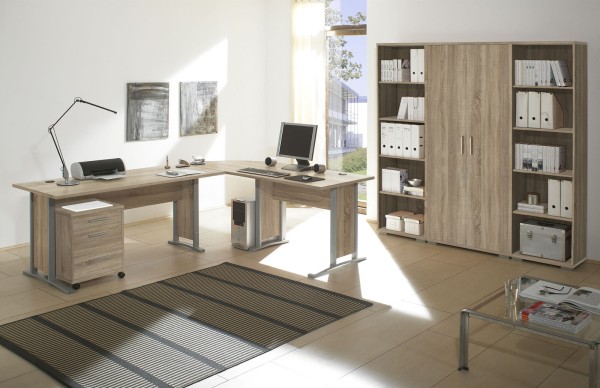 Büromöbel Office Line Smart in Eiche Sonoma 5 teilig +++ von möbel-direkt+++ schnell und günstig