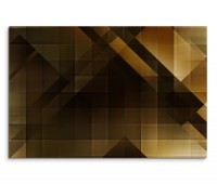 120x80cm Wandbild Hintergrund abstrakt Geometrie braun gelb schwarz
