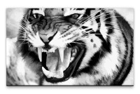 Bilder XXL Tiger gemalt Wandbild auf Leinwand