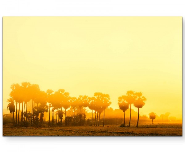 Sonnenuntergang über Palmen - Leinwandbild