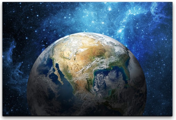 Erde im Weltall Wandbild in verschiedenen Größen