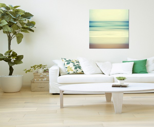 80x80cm Meer Sand Wasser abstrakt