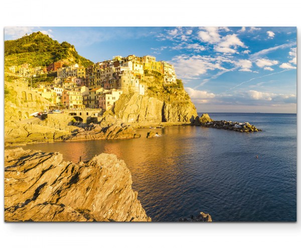 Manarola in Italien Fotografie Küste - Leinwandbild