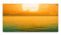 Bilder XXL Meer mit Sonne 50x100cm Wandbild auf Leinwand