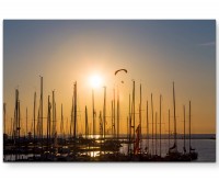 Hafen am Meer Fotografie - Leinwandbild
