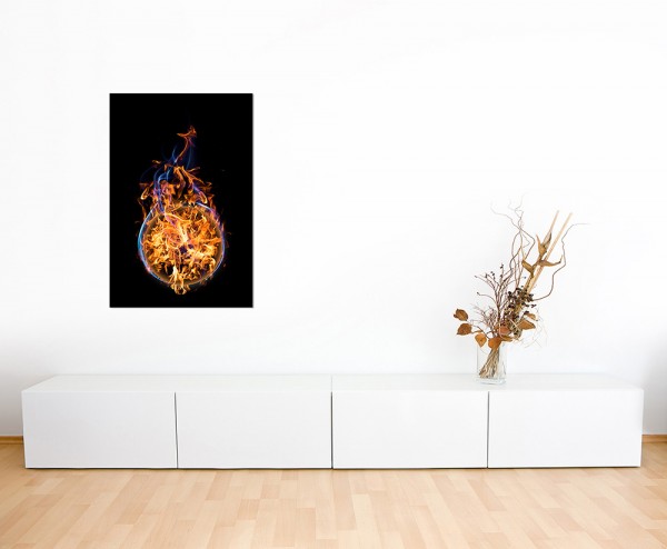 120x60cm Feuer Flammen Ball Kugel