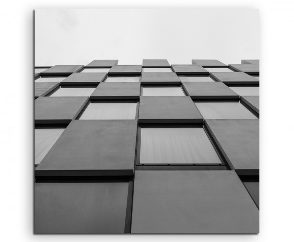 Architektur Fotografie Glas und Beton auf Leinwand exklusives Wandbild moderne Fotografie für ihre