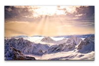 Bilder XXL Auf der Zugspitze Wandbild auf Leinwand