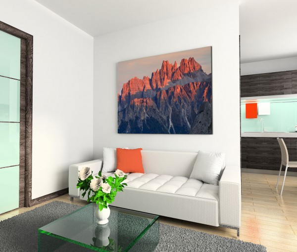 120x80cm Wandbild Italien Alpen Dolomiten Felsen