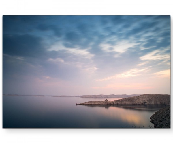 Küste am Meer bei Sonnenaufgang - Leinwandbild